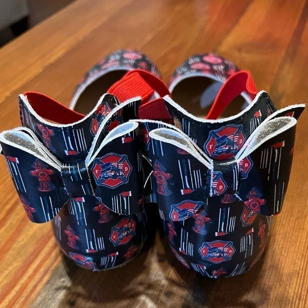 Monkey Feet Women's Red Firefighter‎ Ballet Flats Size 41/10